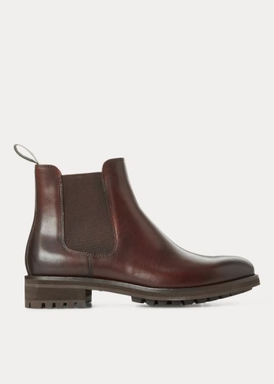 Pánské Chelsea Boots Polo Ralph Lauren Bryson Kožené - 39476-QLYI